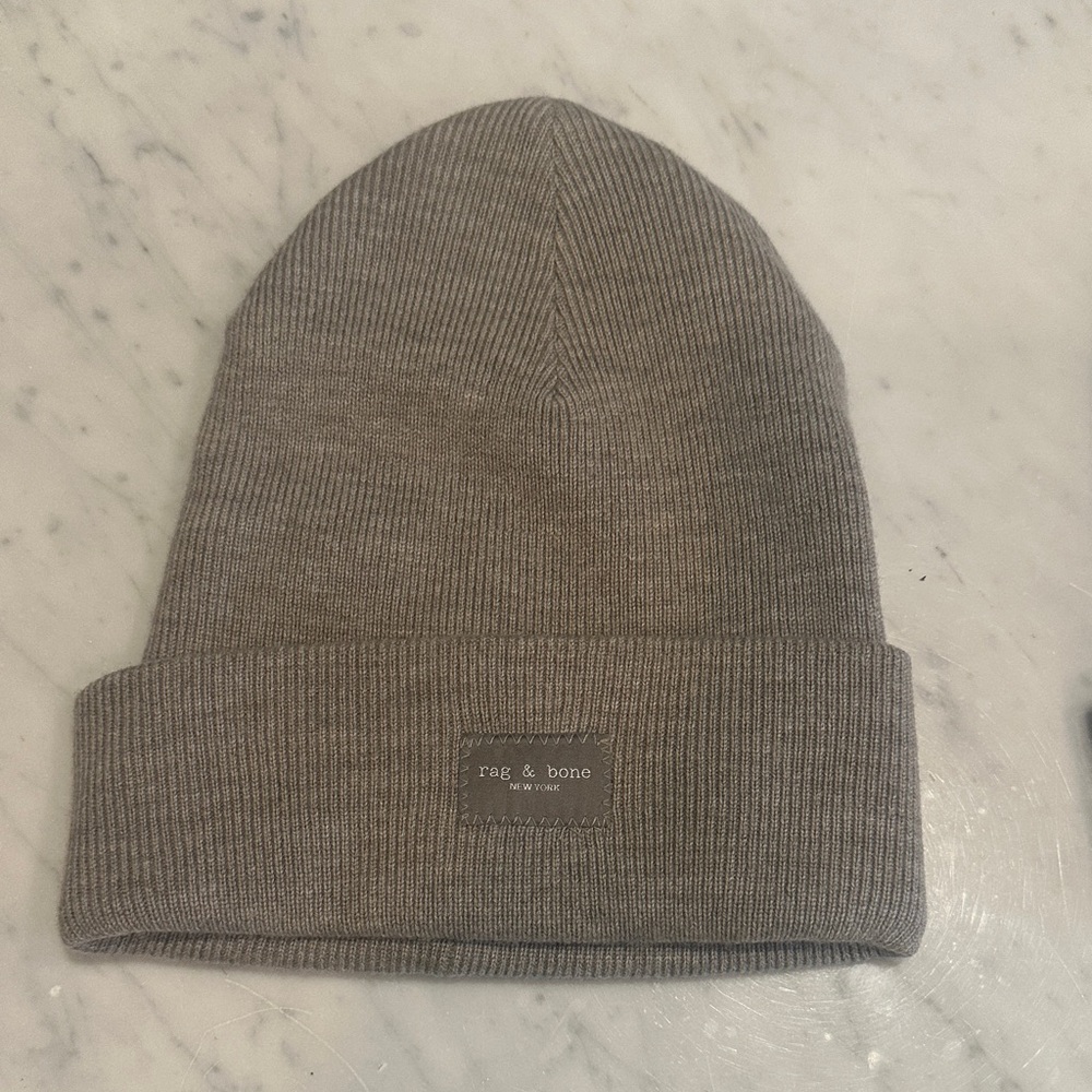 Rag & Bone Gray Ribbed Beanie